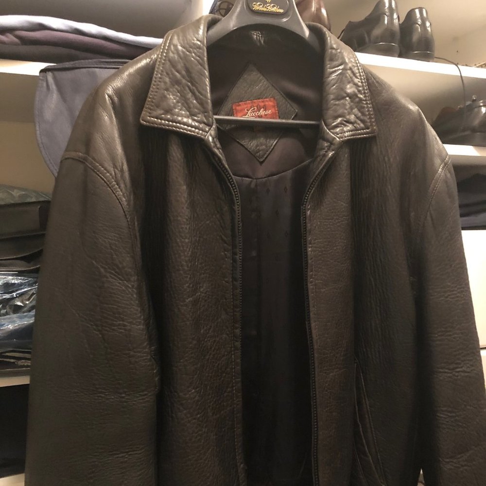 Men's Vintage Leather Bomber Jacket Lucchese